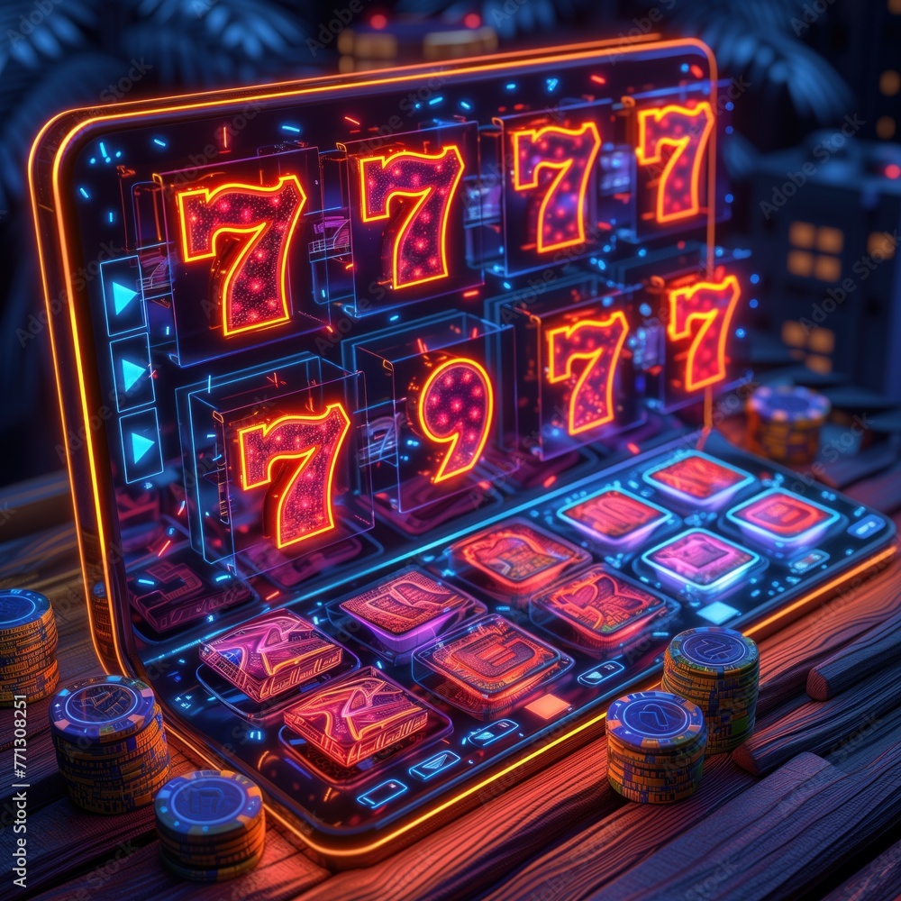 casino slot machine closeup with winnings casino slot machine closeup with winnings