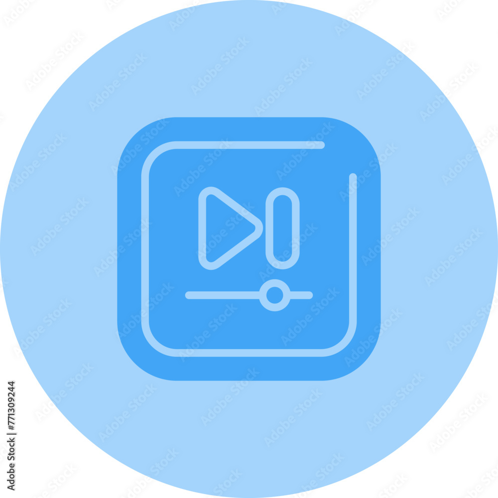 Video Next Track Square Vector icon Video Next Track Square Vector icon