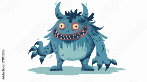 Monster isolated on white Flat vector isolated on white © Mishab