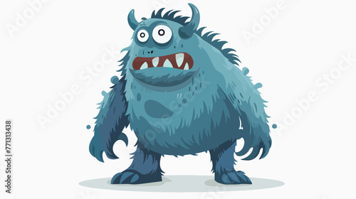 Monster isolated on white Flat vector isolated on white