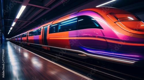 futuristic train transportation technology travel