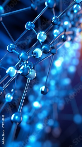 Blue Glass Molecular Structure