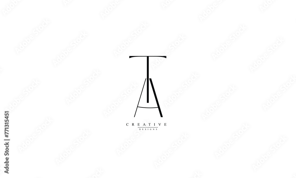 Alphabet letters Initials Monogram logo AT TA A T Alphabet letters Initials Monogram logo AT TA A T