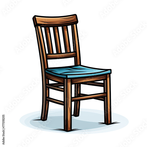 wooden chair on light background