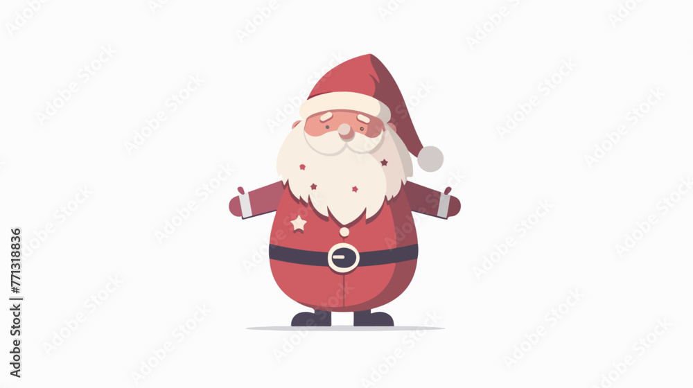 Santa claus on white background for christmas card