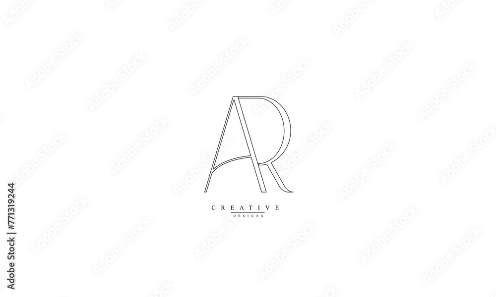 Alphabet letters Initials Monogram logo AR RA A R Alphabet letters Initials Monogram logo AR RA A R