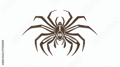 Spider icon isolated on white background. Flat vector