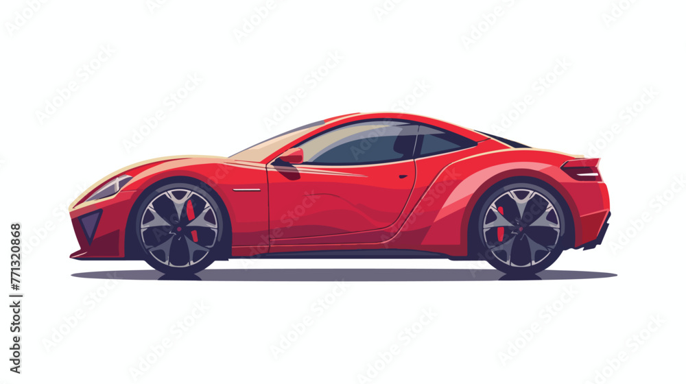 Sports car icon in badge design Flat vector