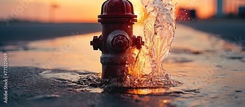 Water forcefully spouts fro...