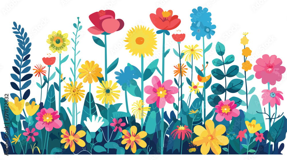 The Flower Festival - isolated vector illustration