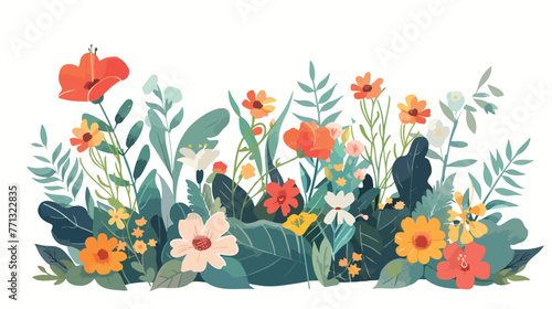 The Flower Festival - isolated vector illustration