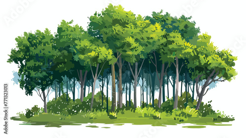 The material of the green forest Flat vector