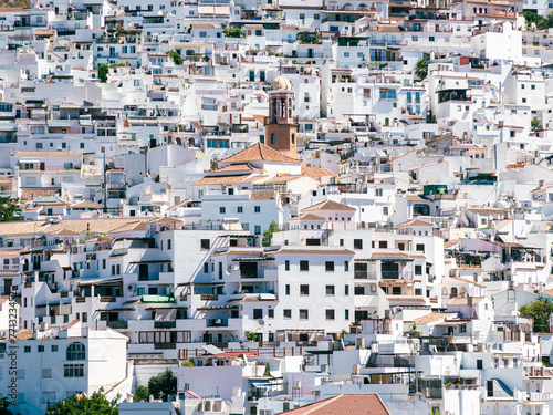 Competa, typical white town in Axarquia, Malaga, Spain © Pabkov