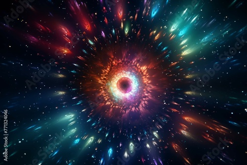 Abstract cosmic color explosion