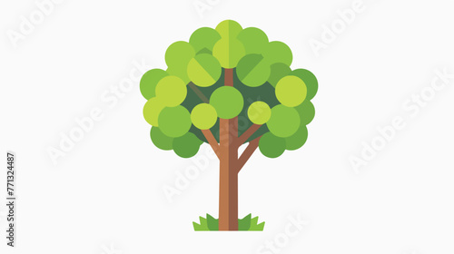 Tree icon Flat vector isolated on white background --
