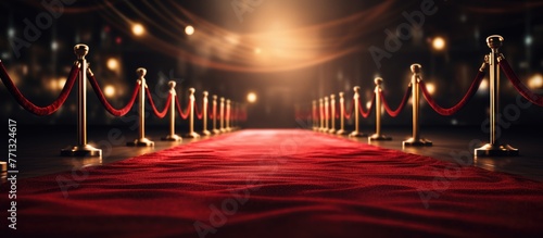 A luxurious red carpet event with a video camera recording the glamorous arrivals and celebrities