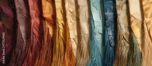 Various colorful fabric swa...