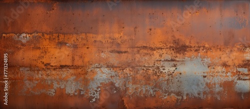 A weathered steel wall cove...