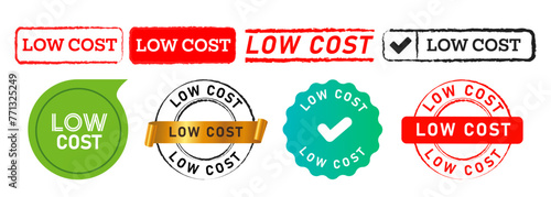 low cost stamp seal badge and speech bubble sign for cheap price value business