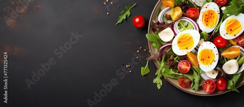 Fresh salad served on a pla...