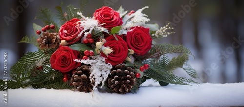 A beautiful bouquet of red ...