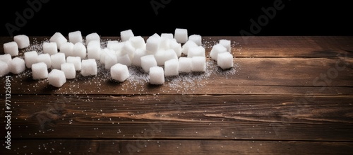 Neatly arranged sugar cubes...