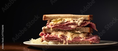 A detailed view of a Reuben...