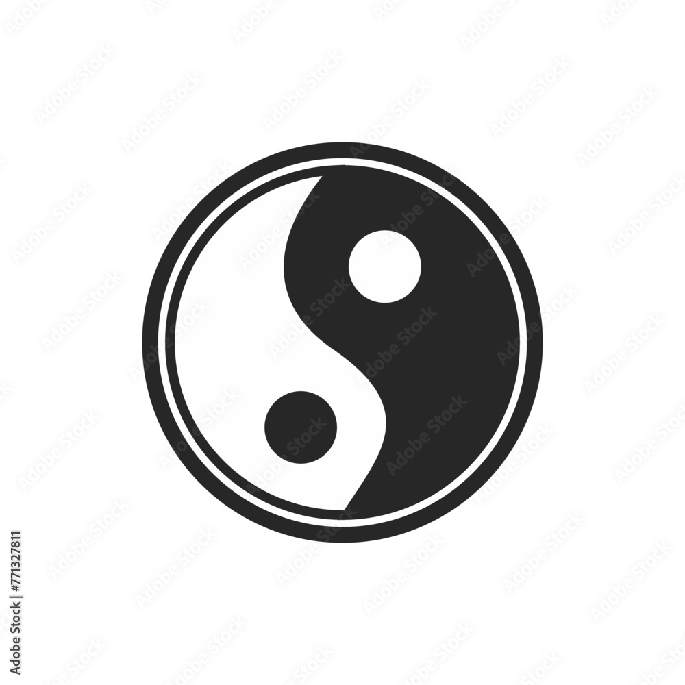 yin yang symbol on white background yin yang symbol on white background