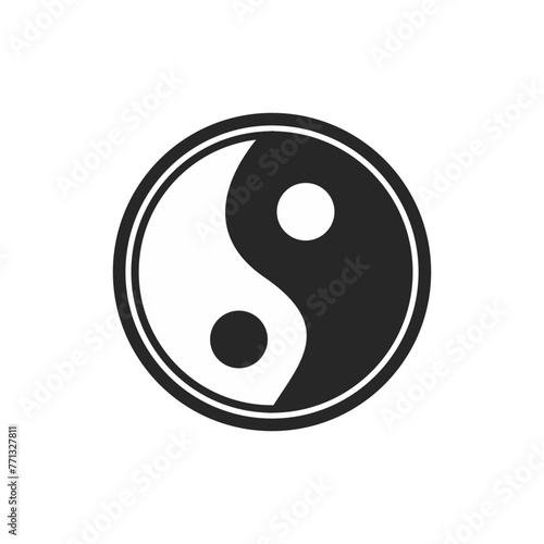 yin yang symbol on white background