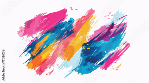 Abstract background of colorful brush strokes. Brushe