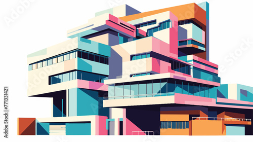 Architecture abstract flat vector 