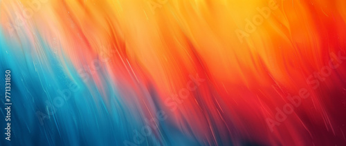 Wallpaper Mural Thermal Wave Spectrum. Vivid reds and cool blues surge across this dynamic abstract, capturing the essence of thermal energy in motion Torontodigital.ca