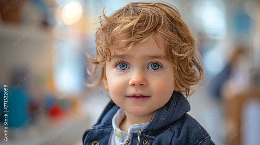 Portrait of a little boy on a light background Portrait of a little boy on a light background