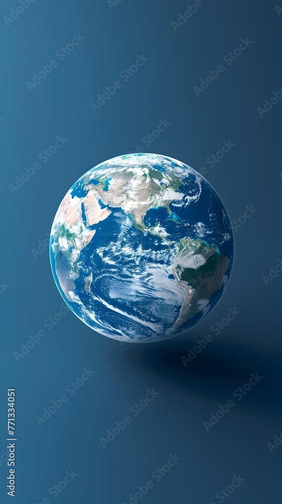 Stylishly Rendered 3D Earth Orb with Expansive Negative Space for Informative or Promotional Use Stylishly Rendered 3D Earth Orb with Expansive Negative Space for Informative or Promotional Use