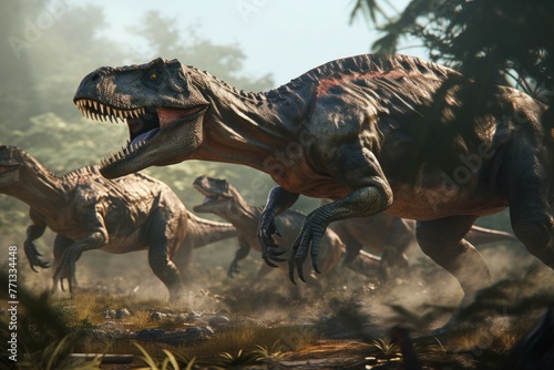 Giganotosaurus pack in territorial dispute