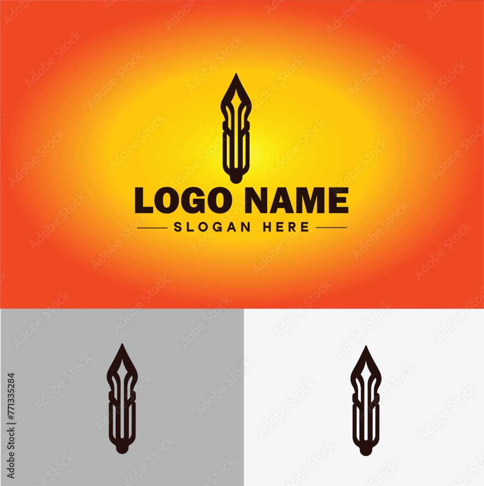 Pen write pencil logo icon vector for business brand app icon School Education University College Academic Campus pen logo template Pen write pencil logo icon vector for business brand app icon School Education University College Academic Campus pen logo template