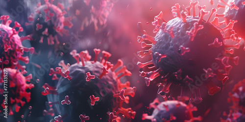 Close Up of a Corona Virus Particle, 3D illustration of a coronavirus