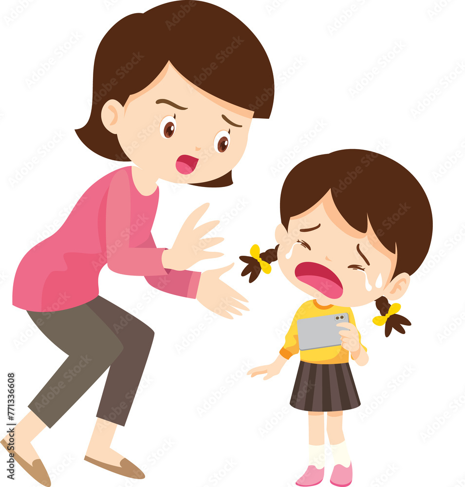 parent angry scold kid mobile phone addicted parent angry scold kid mobile phone addicted