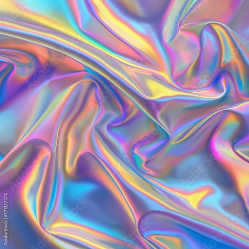 Holographic Dreams: Abstract Pastel Rainbow Background