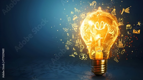 idea on light bulb education concept can be used for layout, Graduation Cap Light bulb Conceptual Vector Illustration, ai generated 