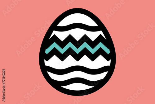 vector design of a easter egg icon 