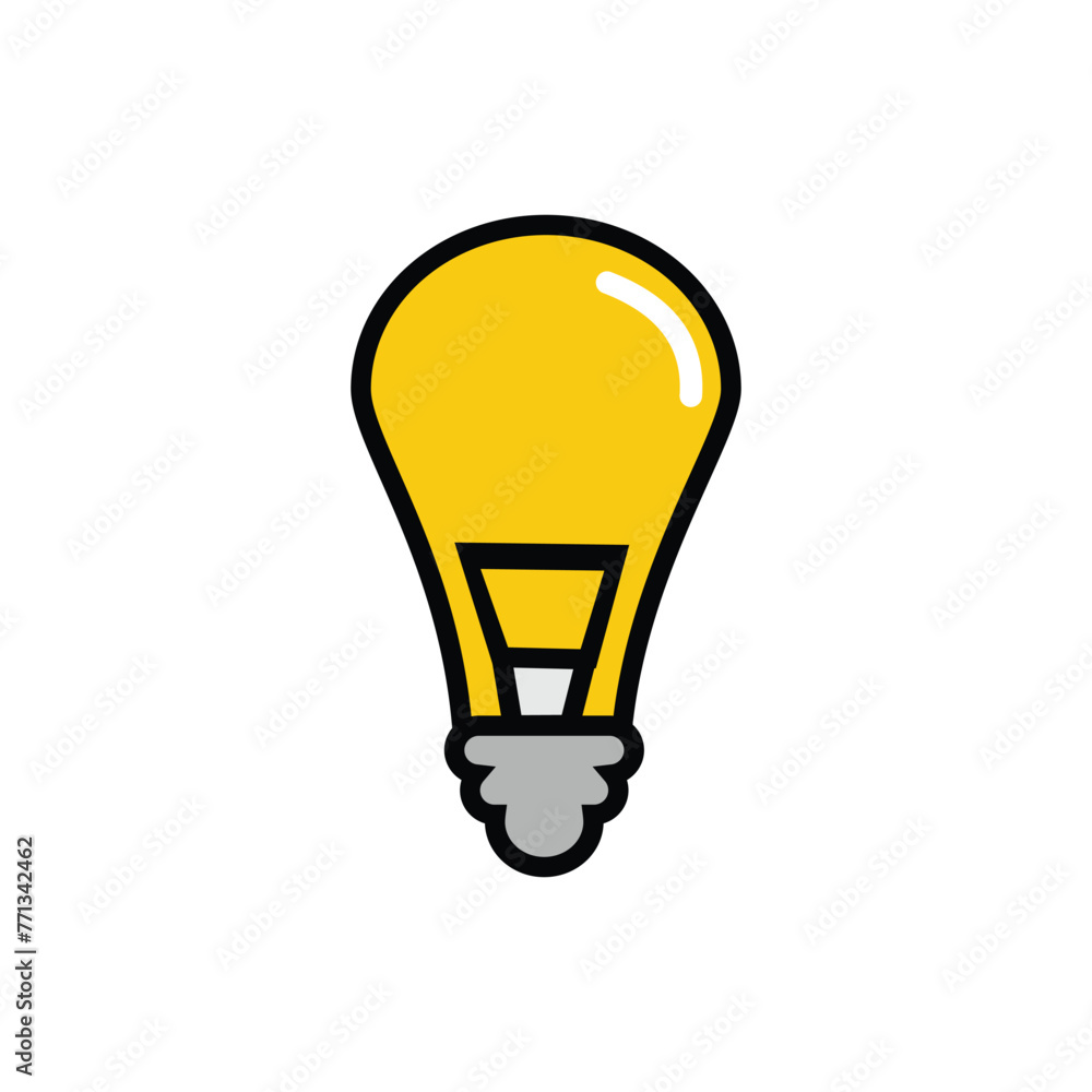 bulb light energy isolated icon vector design yellow and white. Abstract illustration of simple icon in flat style. Element graphic design template electric and light theme bulb light energy isolated icon vector design yellow and white. Abstract illustration of simple icon in flat style. Element graphic design template electric and light theme