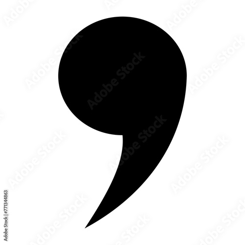 Punctuation mark is comma, comma hook form for separating words