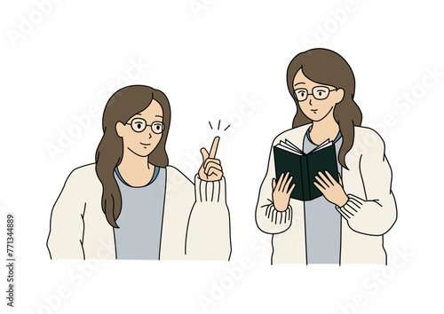 メガネの女性