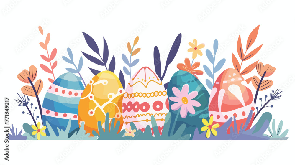 Easter happy tradition spring celebration egg isolated