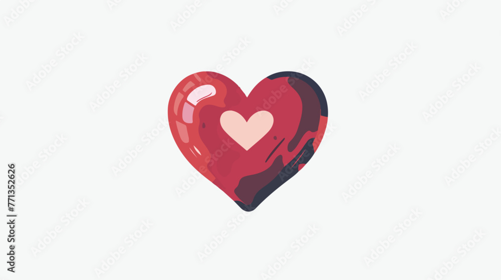 Heart vector icon Love symbol. Valentines Day sign fl