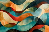 : Organic shapes and flowing lines in a soothing abstract composition
