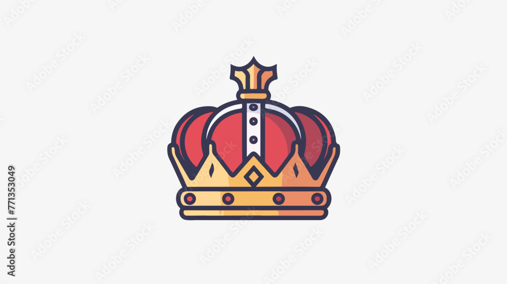 Icon Crown. related to Hat symbol. flat style. simple