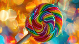 just a temporary hack close photography of a colorful and swirl lollypop