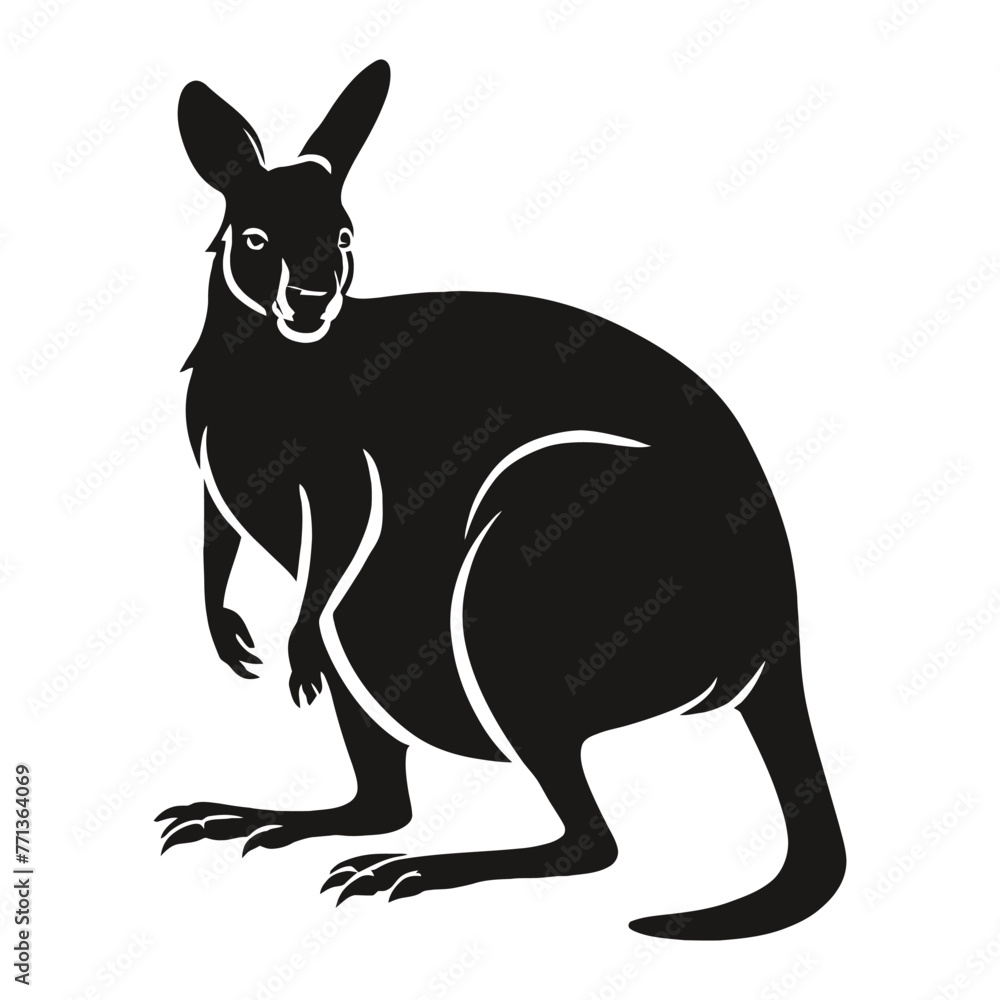 Naklejka premium Wallaby Silhouette